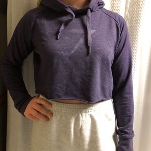 Gymshark purple marl Cropped Hoodie